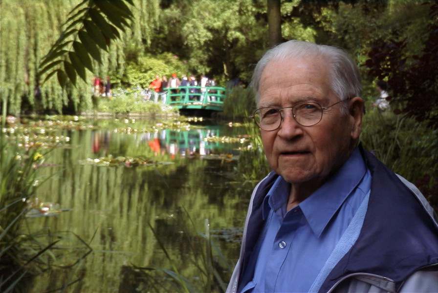 Francis by the pond